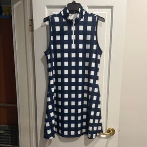 Ralph Lauren Women’s RLX Printed Airflow Dress Exploded Plaid